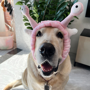 宠物可爱头饰帽布比熊柯犬拉子拉多基圣诞小鹿帽s小狗蜗牛耳朵头