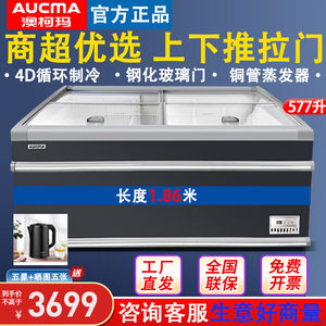 澳柯玛（AUCMA）【铜管制冷】商用冰柜卧式展示柜大容量冷冻柜雪