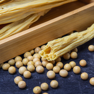 原汁腐竹干货段盐黄豆油皮食材凉拌菜