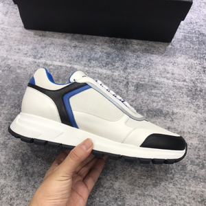 prada/普拉达男鞋夏季经典新款跑步运动鞋网纱拼色透气系带休闲鞋