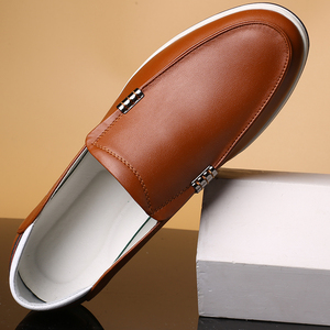 夏天皮鞋男土透气防臭p镂空软底休闲豆豆鞋百搭凉鞋夏季懒人一脚