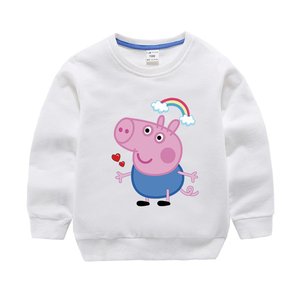 小猪乔治衣服童装男童长袖卫衣纯棉薄款宝宝儿童2岁3上衣春秋季潮