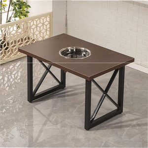 火塘桌串串香小郡j烧肝烤店桌椅火锅桌子餐馆用电磁炉煤气灶一j