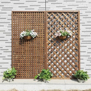 k防腐木花饰栏阳台m的隔断装栅爬小花架假墙花园木头栅栏围栏藤篱