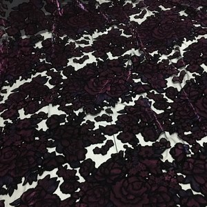 丝绒烧花真丝面料
