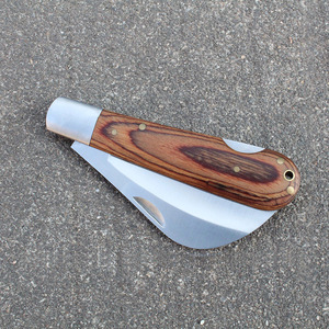 外贸出口折叠小弯刀水果刀香蕉刀商用水果店专用削皮勾刀芽接刀