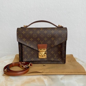 lv路易威登正品老花海盗蒙梭包手提单肩斜跨包日本vtg中古正品