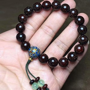 000人付款淘宝君行世家正宗印度老料满金星小叶紫檀手串8mm108颗10mm