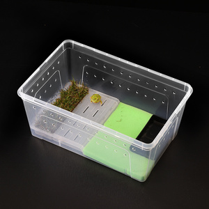 蜗牛饲养盒活物宠物爬宠r活体盒子繁殖专用透明箱家用带盖小中大