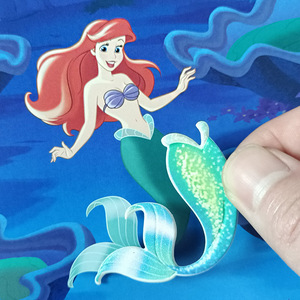 美人鱼公主换装贴纸书儿童3d立体泡泡贴宝宝粘贴贴画女孩益智玩具