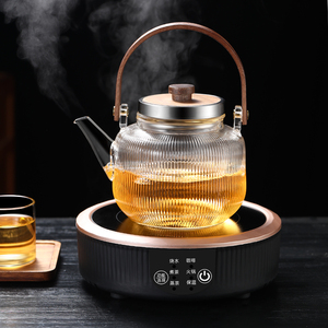 加厚耐高温玻璃蒸煮一体围炉煮茶壶煮茶器新款烧水泡茶套装电陶炉