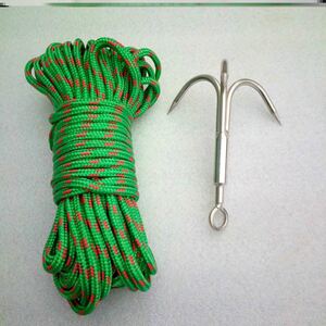 新品绳勾三三角钩打捞钩水草钩野虎爪飞钓锚鱼钩渔船w锚爪爪钩渔