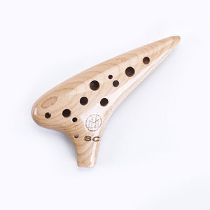 木火(muhuo)实木陶笛12孔中音c调相思木十二孔ac木质吹奏乐器轻