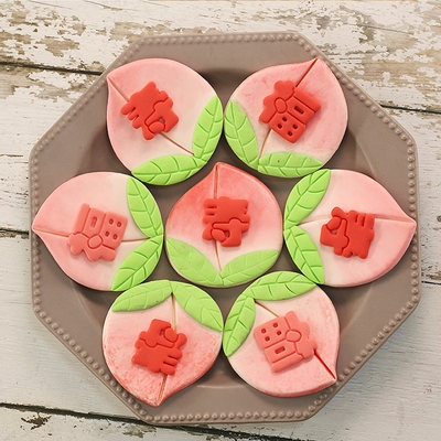 d22福禄寿小号字体馒头模具家用寿桃包子蒸花样馒头饽饽切字印字