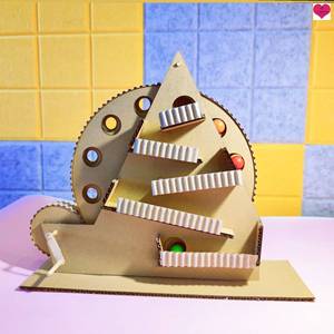 小学生变废为宝手工制作品废旧物品环保diy硬纸板亲子创意摩天轮