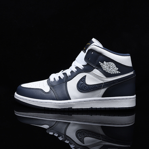 耐克男鞋黑曜石韩版空军一号学生中帮篮球鞋男秋冬1女休闲鞋潮