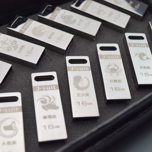 32g u盘刻字j12星座生肖礼品u盘16g迷你金属u盘usb3.0高速优盘