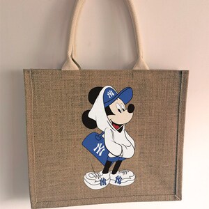 muji无印良品麻布袋q烫画大号手提袋diy手绘改造装饰订制托特包