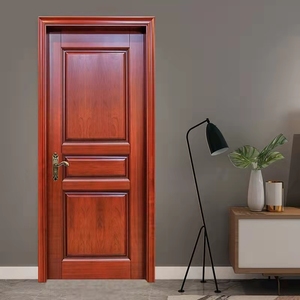 广东省红橡原木门纯原木新中式实木门平开卧室门简约白色烤漆木门