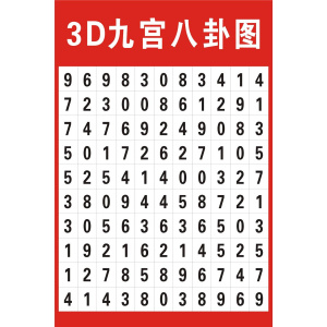 日本a购3d九宫八卦图22选5七星彩排3排5七乐彩3d大乐透11选5福利