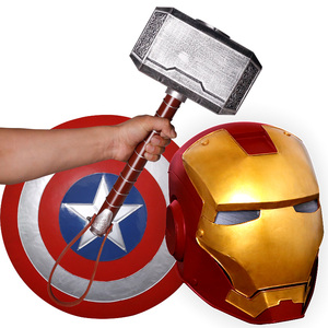 优质画神之锤美1队n长盾牌钢铁侠头盔面具手工复仇全金属1比国高