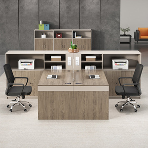 财务办公桌椅组合电脑办公室家具双人46人职员工位办公桌简约现代