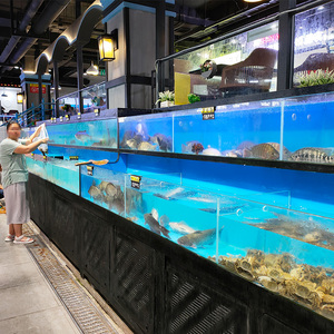 海鲜缸商用贝类池饭店移动恒温生鲜超市海鲜鱼缸大型定制海鲜池