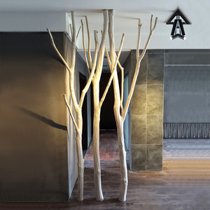 装饰干枝树枝h隔断屏风北欧摆件造景橱窗道具实木造型树干枯树