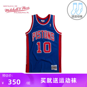 Mitchel Ness复古球衣 SW球迷版 NBA活塞队88-89赛季罗德曼篮球服
