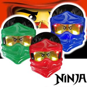 幻影忍者面具儿童发光面具圣诞节cos装扮忍者兵器套装道具