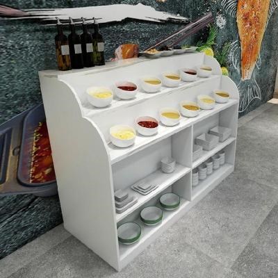 火锅店自助调料台商用餐馆台柜自选酱料串串香展示作料料碗店面.