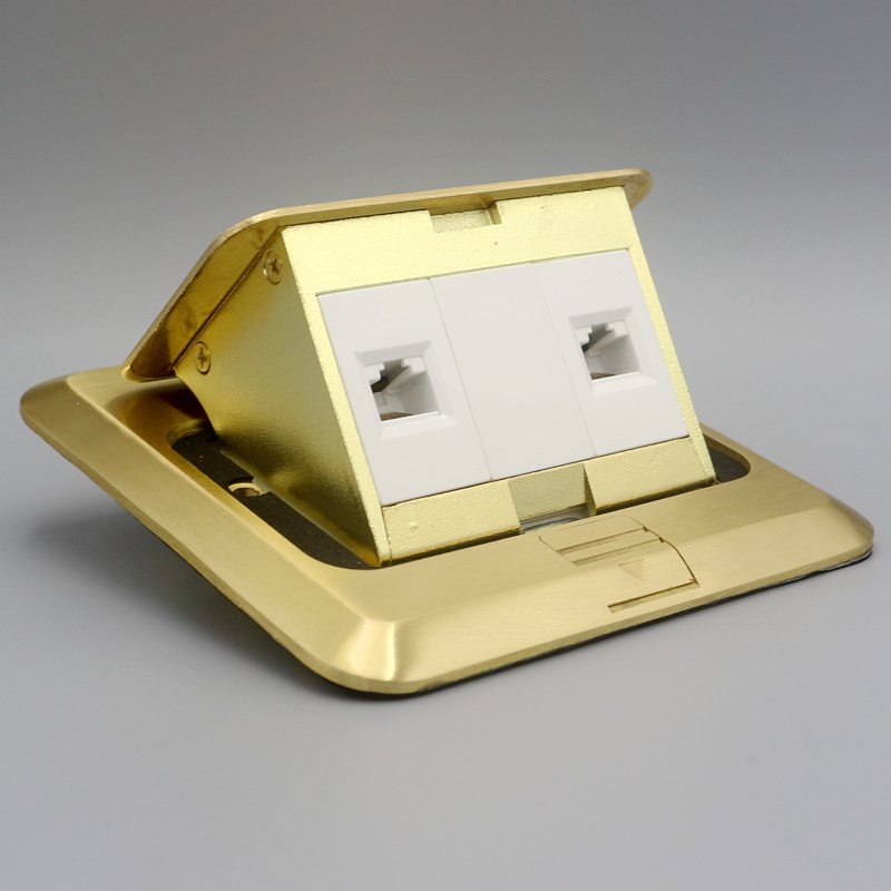 地插cat6网线双口模块网络插座六类信息网线i地面千兆电脑