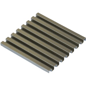 不锈钢瓦片长城板格栅凹凸u波浪纹招牌背景墙室内装饰门半圆弧加