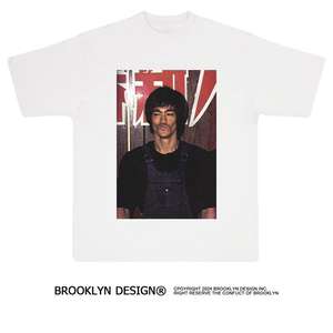 布鲁克林Brooklyn李小龙Brucelee氛围感重磅炸裂男女短袖t恤S-4XL