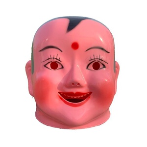 日本购新年庙会舞龙舞狮大头娃娃面具节日喜庆头套扭秧歌d面具服