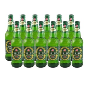 金士百经典大绿棒子金大蒙580ml*6瓶精品正宗东北特产熟啤酒包邮