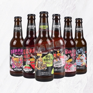 tt优布劳国产精酿啤酒果味酒百香果/草莓小麦/喜达苹果330ml*6瓶