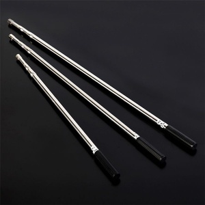 多功能伸缩工具杆不锈钢抄网竿配件超长加长单杆一体摘果神器高空