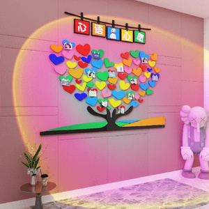 墙3d立体贴画餐厅墙面创意心愿贴纸许愿板奶茶店墙壁装饰0人付款66