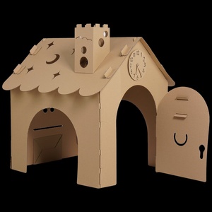 k新品幼儿园区角环创活动纸板房子纸箱板环保儿童手工制作材料包