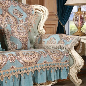 新疆包邮欧式高档沙发垫防滑四季通用123组合贵妃套装沙发套罩欧