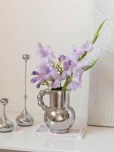 米子家居轻奢奶壶陶瓷花瓶客厅插花高级感假花鲜花郁金香餐桌摆件