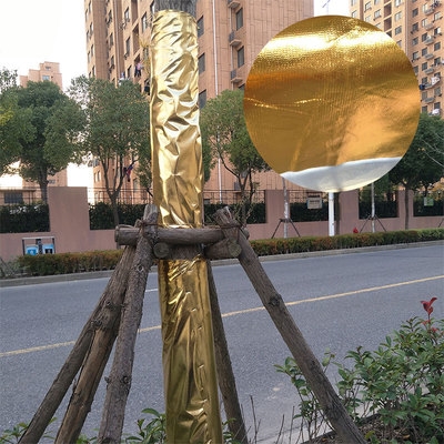 金色装饰用锡纸复合布包花盆婚礼庆典立柱大树木道具管道拍n摄背