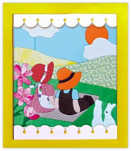 ifi卡通人物嵌布画幼儿园手工贴布画diy体验材料包儿童房卧室2x0