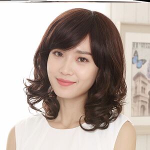 中年妈妈全头套式自然蓬松逼真无痕长卷发梨花头韩滨日用百货店88