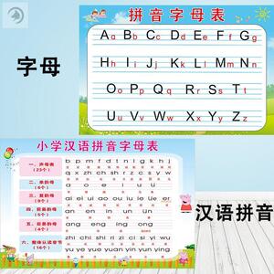 24个拼音字母表学生26个英文标准书写法挂图英语s大小写音标分类.