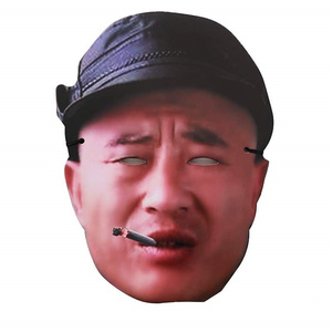 欧洲进口代人皮面皮易容仿假人脸皮3d面具头套男用卡纸搞笑表情头