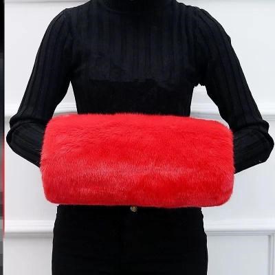 新品捂子保暖暖袖手筒棉可爱绒布毛绒加厚套筒汉服冬f天暖手筒中