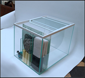 金品背滤侧滤鱼缸金晶超白u缸过滤鱼缸免换水小型鱼缸定制带盖