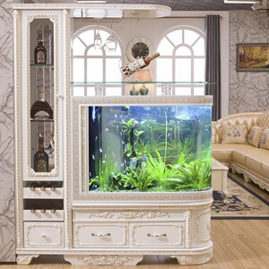 多功能带鱼缸现代客厅与餐厅玄关隔断柜门厅酒柜进门鞋柜屏风柜